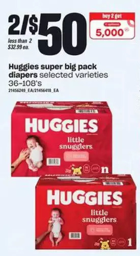 Independent Grocer Huggies super big pack diapers offer