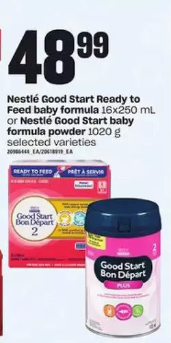 Independent Grocer Nestle good start ready to feed baby formula or nestle good start baby formula powder offer