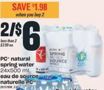 Valu-mart Pc natural spring water offer