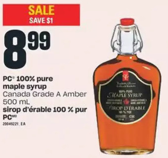 Valu-mart Pc 100% pure maple syrup offer