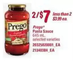 Independent Grocer Prego pasta sauce offer