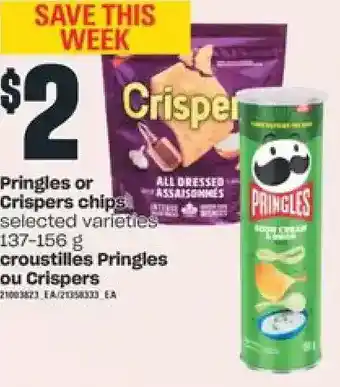 Valu-mart Pringles or crispers chips offer