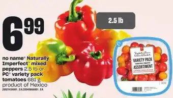 Independent Grocer No name naturally imperfect mixed peppers or pc variety pack tomatoes offer