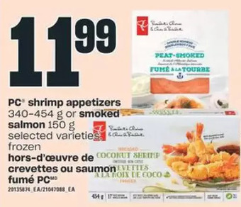 Valu-mart Pc shrimp appetizers or smoked salmon offer