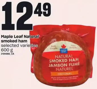 Independent Grocer Maple leaf natural smoked ham offer