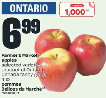 Valu-mart Farmer's market apples offer