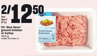 Independent Grocer Pc blue menu ground chicken or turkey offer