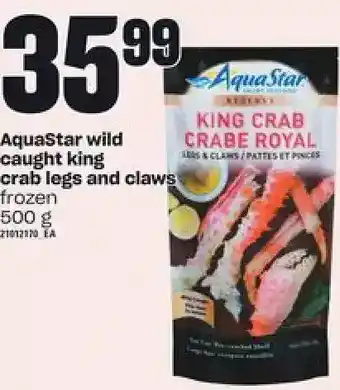 Independent Grocer Aquastar wild caught king crab legs and claws offer