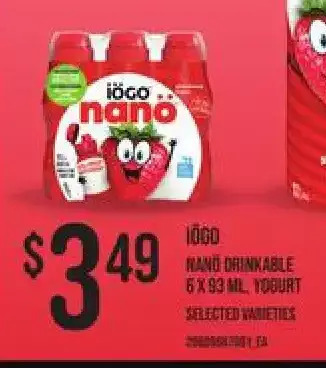 Independent Grocer Iogo nano drinkable yogurt offer