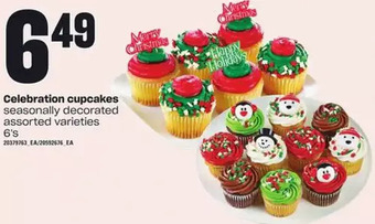 Independent Grocer Celebration cupcakes offer