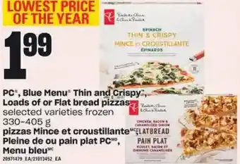 Independent Grocer Pc, blue menu thin and crispy, loads of or flat bread pizzas offer