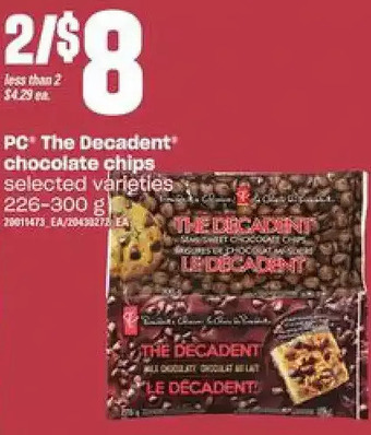 Independent Grocer Pc the decadent chocolate chips offer