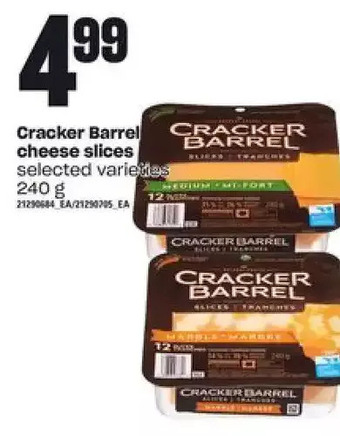 Loblaws Cracker barrel cheese slices offer