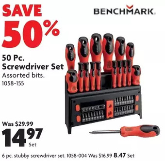 Home Hardware 50 pc. screwdriver set | 6 pc. stubby screwdriver set offer