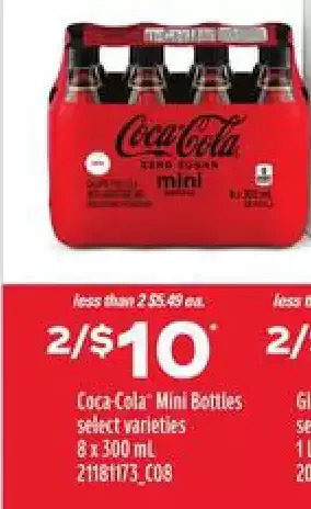 Loblaws Coca-cola mini bottles offer