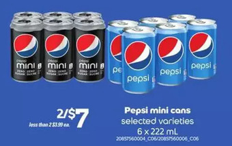 Loblaws Pepsi mini cans offer