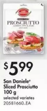 Loblaws San daniele sliced prosciutto offer