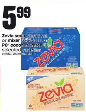 Zehrs Markets Zevia soda or mixer pc coconut water offer
