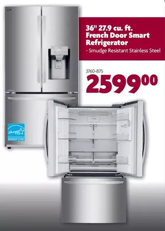 Home Hardware 36" 27.9 cu. ft. french door smart refrigerator offer