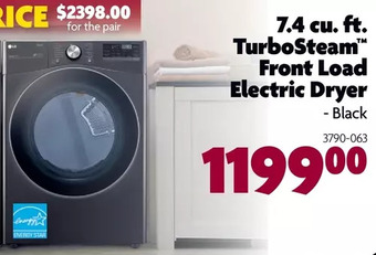 Home Hardware 7.4 cu. ft. turbosteam front load electric dryer offer