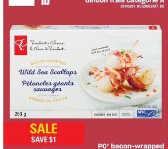 Independent Grocer Pc bacon wrapped wild sea scallops offer