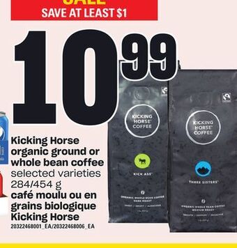 Independent Grocer Kicking horse organic ground or whole bean coffee offer