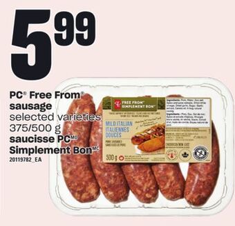 Independent Grocer Pc®® free from sausage offer
