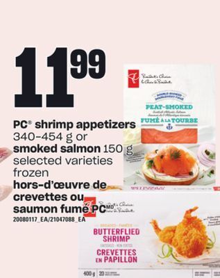 Independent Grocer Pc shrimp appetizers or smoked salmon offer