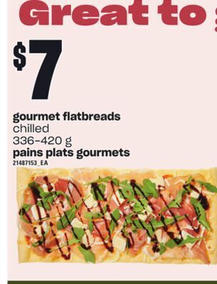 Independent Grocer Gourmet flatbreads offer