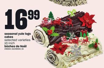 Independent Grocer Seasonal yule logs cakes offer