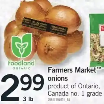 Fortinos Farmer's market onions offer