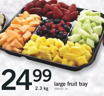 Fortinos Large fruit tray offer
