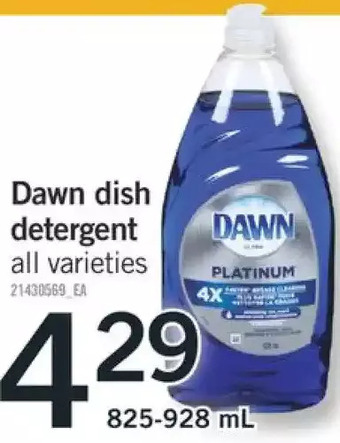 Fortinos Dawn dish detergent offer