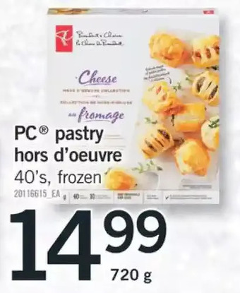 Fortinos Pc pastry hors d'oeuvre offer