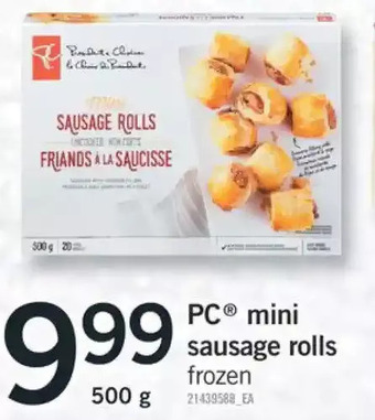 Fortinos Pc mini sausage rolls offer