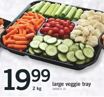 Fortinos Large veggie tray offer