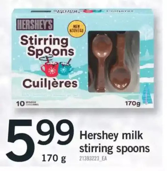 Fortinos Hershey milk stirring spoons offer