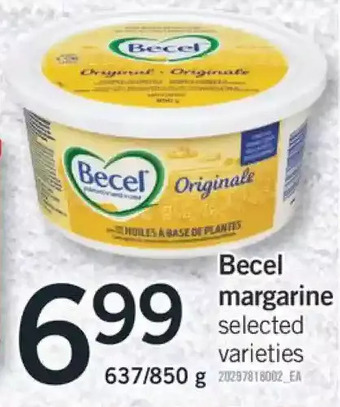Fortinos Becel margarine offer