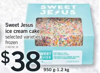 Fortinos Sweet jesus ice cream cake offer