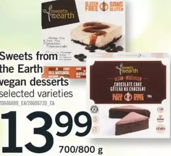 Fortinos Sweets from the earth vegan desserts offer