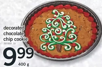 Fortinos Decorated chocolate chip cookie offer