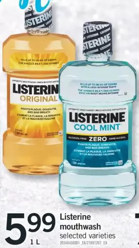 Fortinos Listerine mouthwash offer