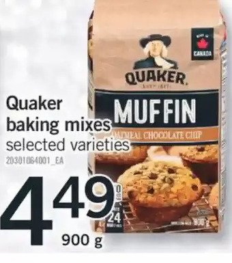 Fortinos Quaker baking mixes offer