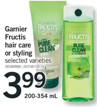 Fortinos Garnier fructis hair care or styling offer