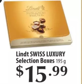 Fortinos Lindt swiss luxury selection boxes offer
