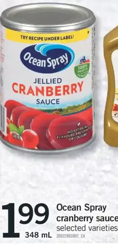 Fortinos Ocean spray cranberry sauce offer