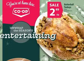 Co-op Butterball Turkeys offer