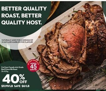 Longo's 40% cut from canada aaa grade beef prime rib roast offer