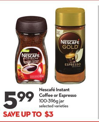 Longo's Nescafé instant coffee or espresso offer