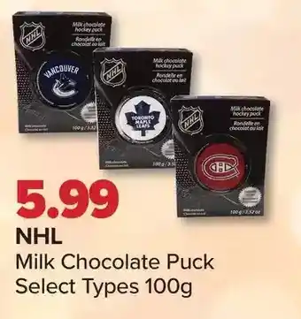 PharmaChoice Nhl milk chocolate puck offer